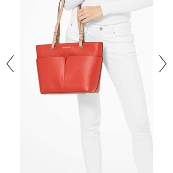 Michael Kors Bedford Medium Top Zip Pocket Tote - Terracotta - NWT - Picture 4 of 5